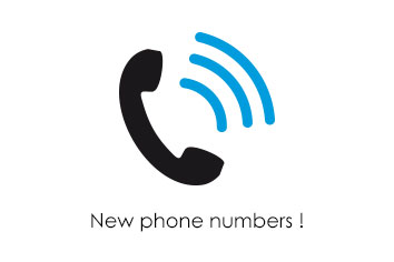 Our phone numbers have changed!